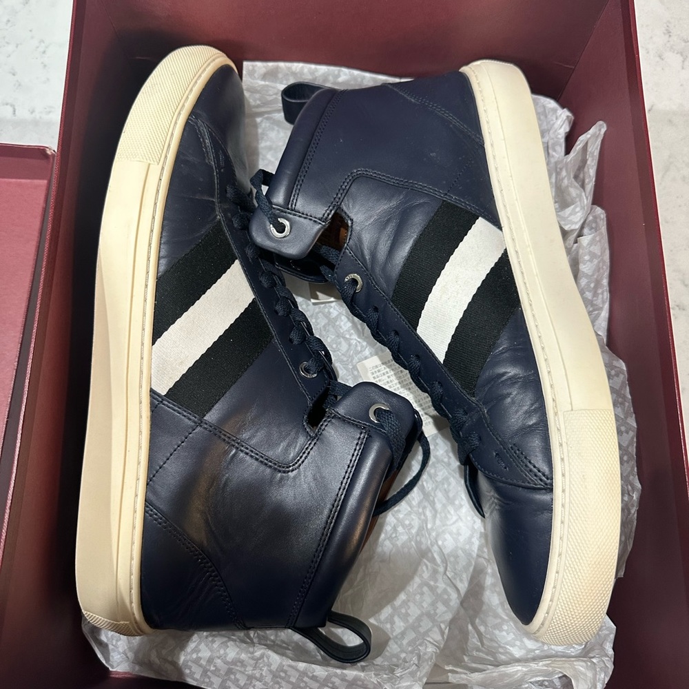 Bally Hedern Ink (Dark Blue) Size 12 mens. Lightly used with original box.